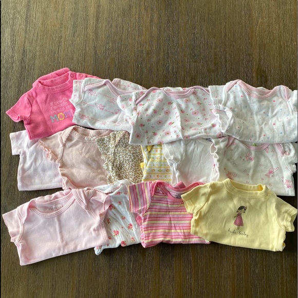 14 Baby Girl Onsies - Picture 1 of 4